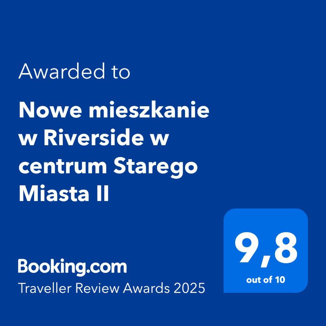 Nowe Mieszkanie W Riverside W Centrum Starego Miasta II Z Parkingiem Danzica Esterno foto